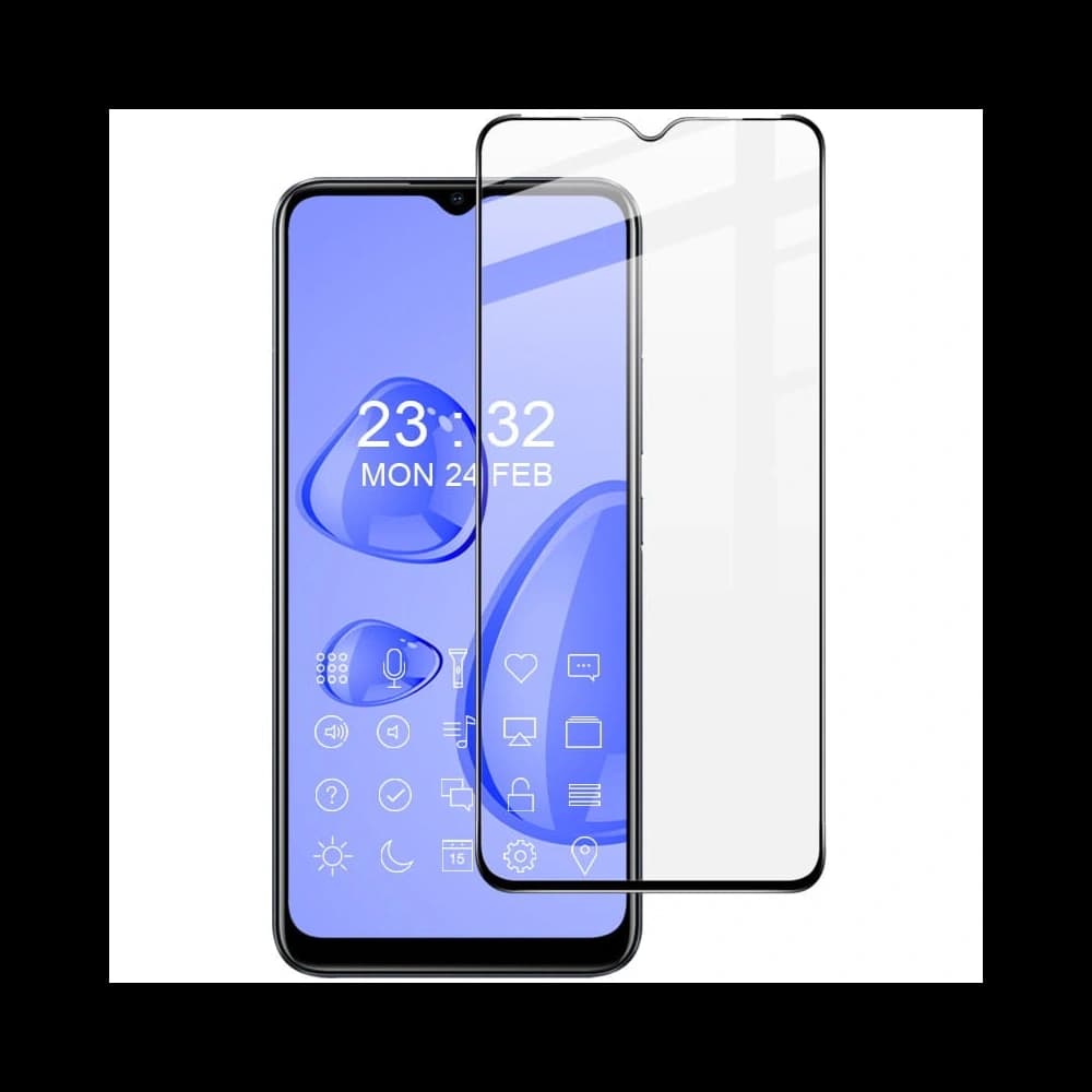 Bizon Glass Edge tempered glass - [2 PACK] + lens protection Realme C31 black - 5