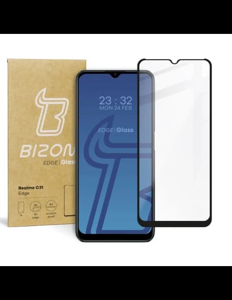 Bizon Glass Edge Realme C31 negru