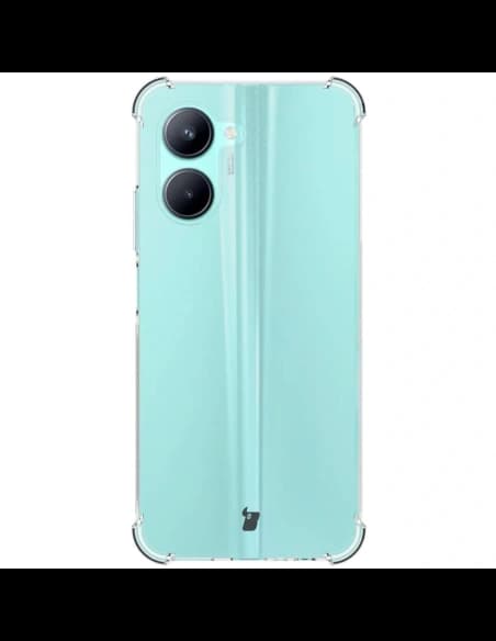 Carcasă Bizon Case Clear Pack + 2x sticlă de protecție pentru ecran Realme C33 clar