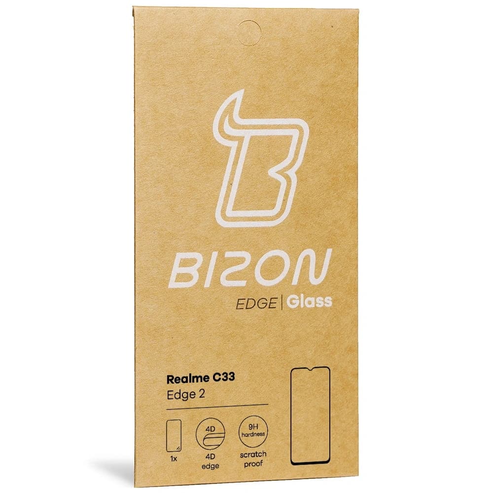 Bizon Glass Edge 2 Realme C33 negru - 9