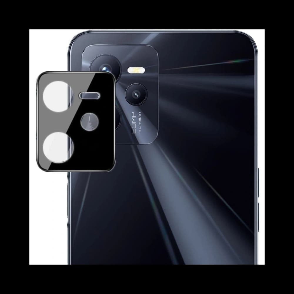 Bizon Glass Edge tempered glass - [2 PACK] + lens protection Realme C35 black - 10