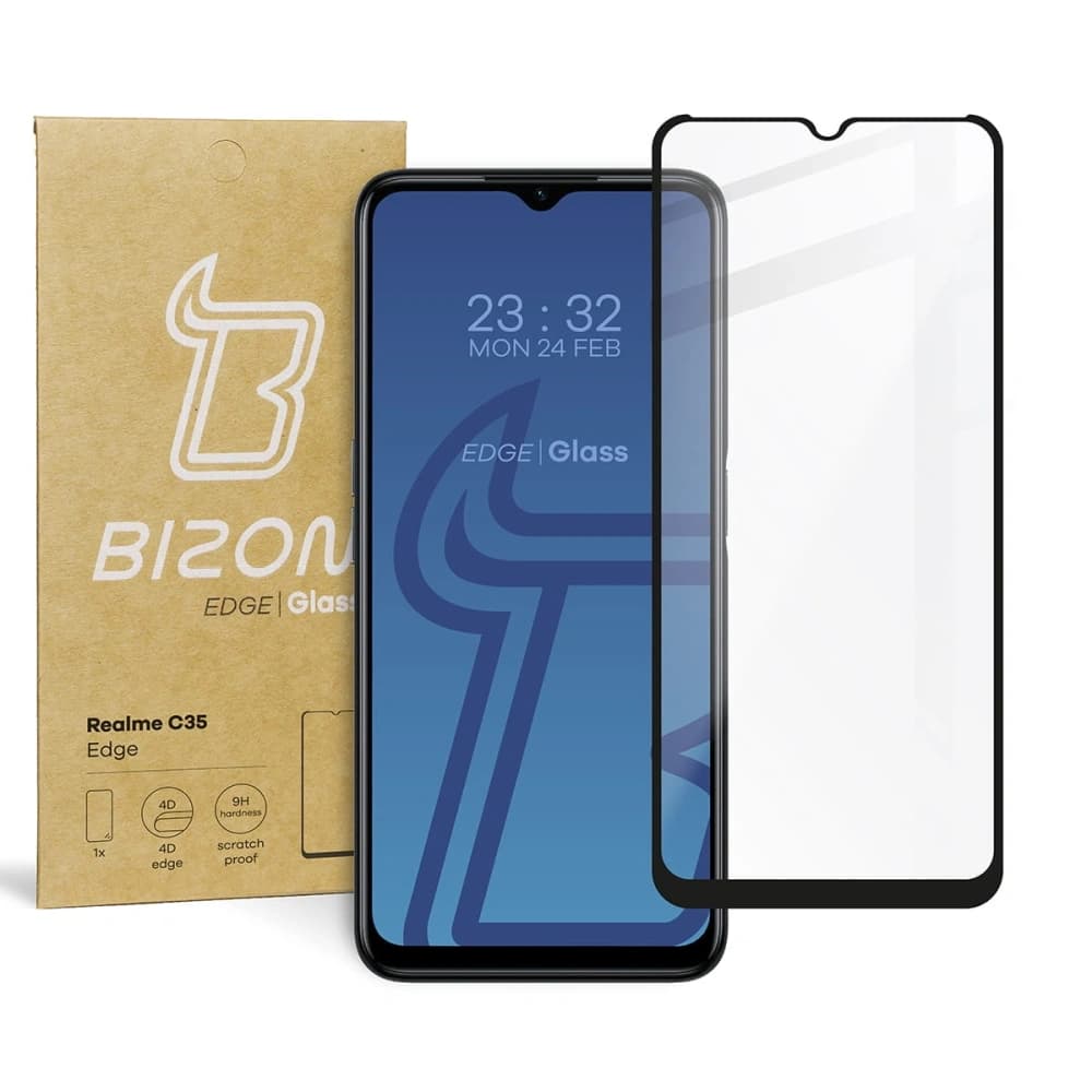 Bizon Glass Edge Realme C35 negru - 1