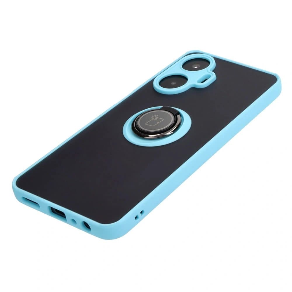 Bizon Case Hybrid Ring Realme C55 smoky with a light blue frame - 3
