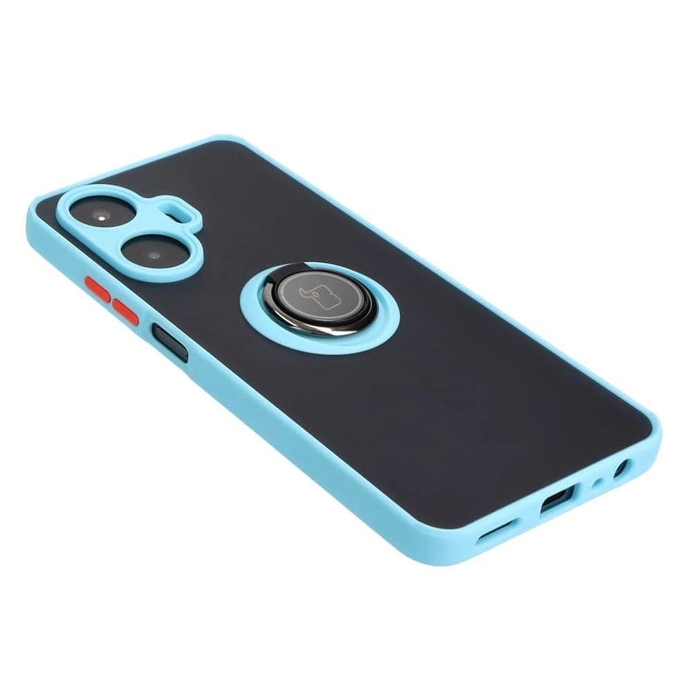 Bizon Case Hybrid Ring Realme C55 smoky with a light blue frame - 4