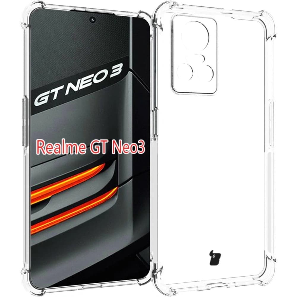 Bizon Case Clear Pack tok + 2x képernyő üveg Realme GT Neo 3 átlátszó - 3