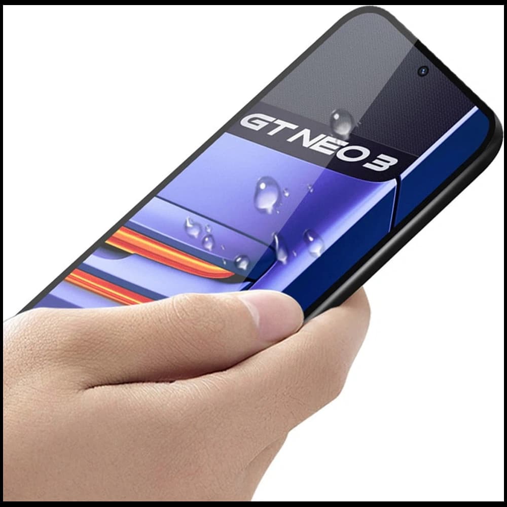 Bizon Glass Edge edzett üveg - [2 PACK] + lencsevédő Realme GT Neo 3 fekete - 10