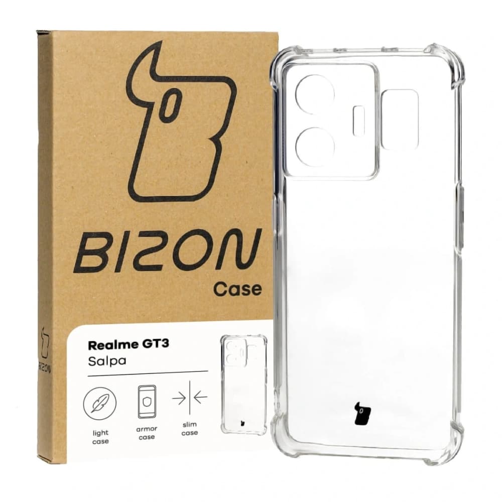 Elastický obal Bizon Case Salpa pro Realme GT3 průhledný - 1