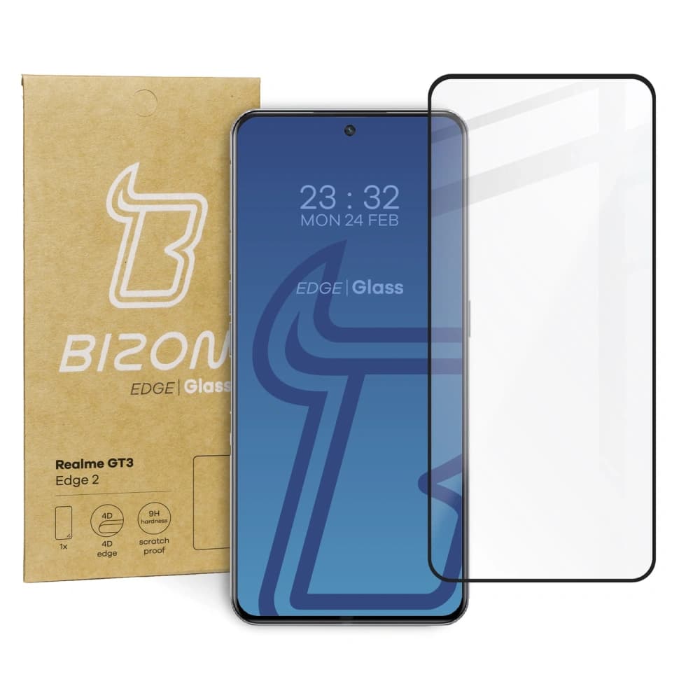 Bizon Glass Edge 2 Realme GT3 fekete - 1