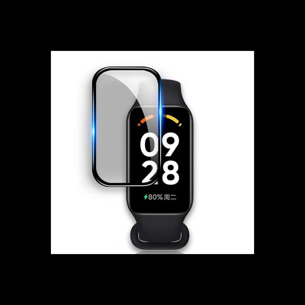 Ceas din sticlă Bizon Edge Hybrid Redmi Smart Band 2 / Xiaomi Mi Band 8 Active negru - 2