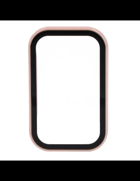 Set de carcasă + sticlă Bizon Xiaomi Redmi Smart Band 2 / Xiaomi Mi Band 8 Active roz