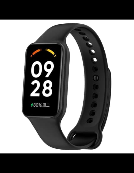 Bizon Strap + Carcasa Ceas Dots Xiaomi Redmi Smart Band 2 / Xiaomi Mi Band 8 Active negru