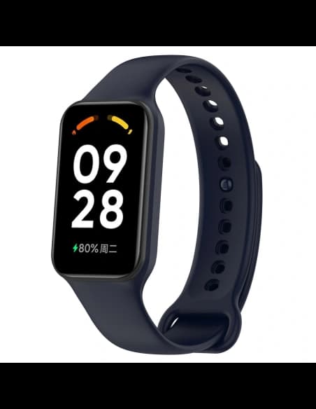 Bizon Strap + Case Watch Dots Xiaomi Redmi Smart Band 2 / Xiaomi Mi Band 8 Active albastru marin
