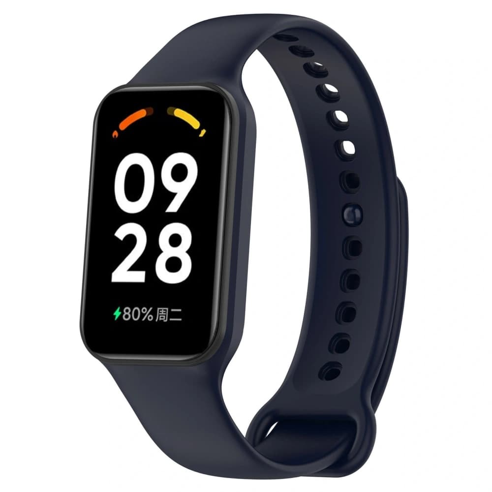 Bizon Strap + Case Watch Dots Xiaomi Redmi Smart Band 2 / Xiaomi Mi Band 8 Active albastru marin