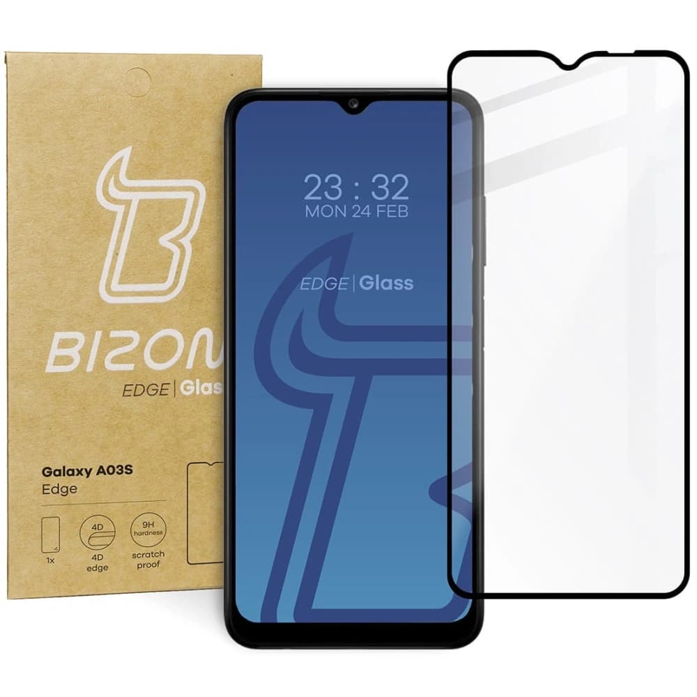 Bizon Glass Edge Samsung Galaxy A03s schwarz