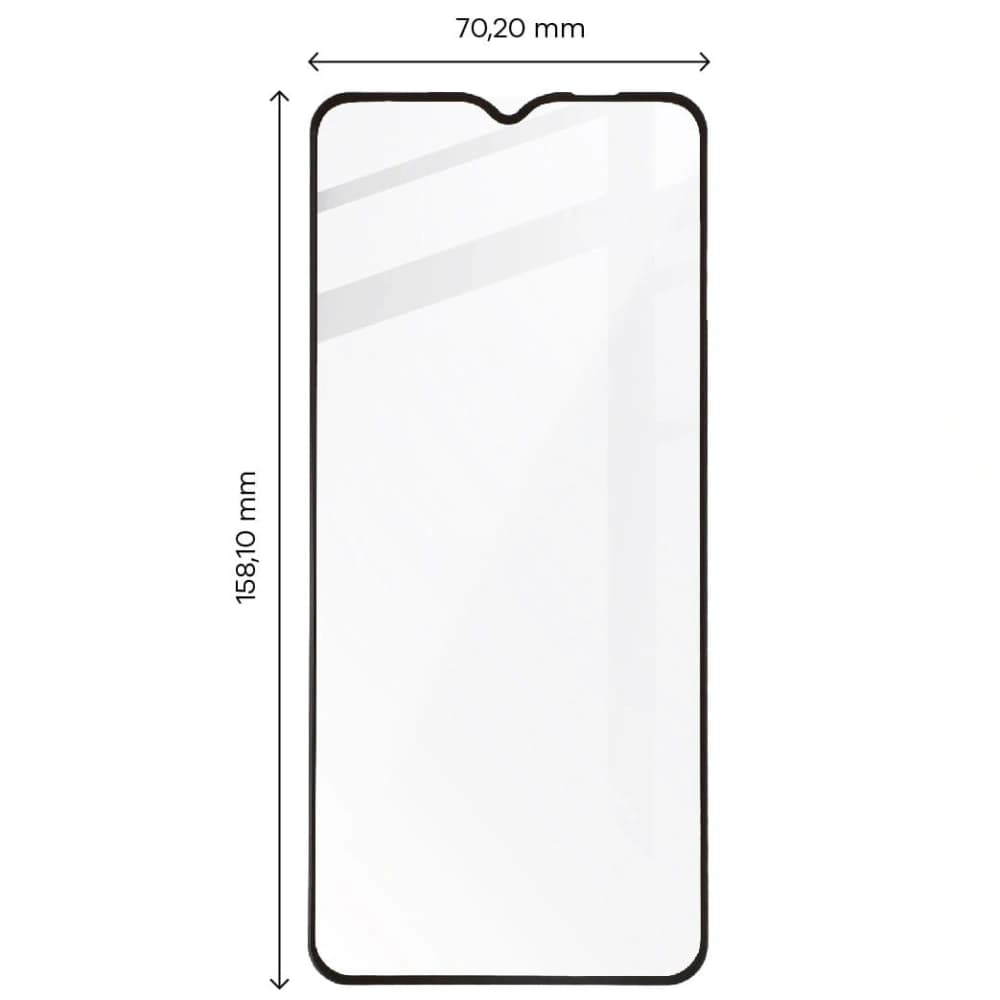 Bizon Glass Edge gehärtetes Glas - [2 PACK] + Linsenschutz Samsung Galaxy A03s schwarz - 2