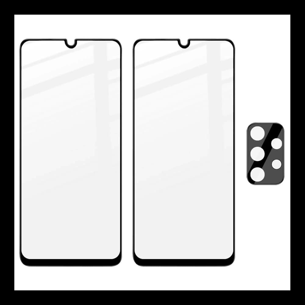 Bizon Glass Edge sticlă călită - [2 PACK] + protecție lentilă Samsung Galaxy A13 4G negru - 5