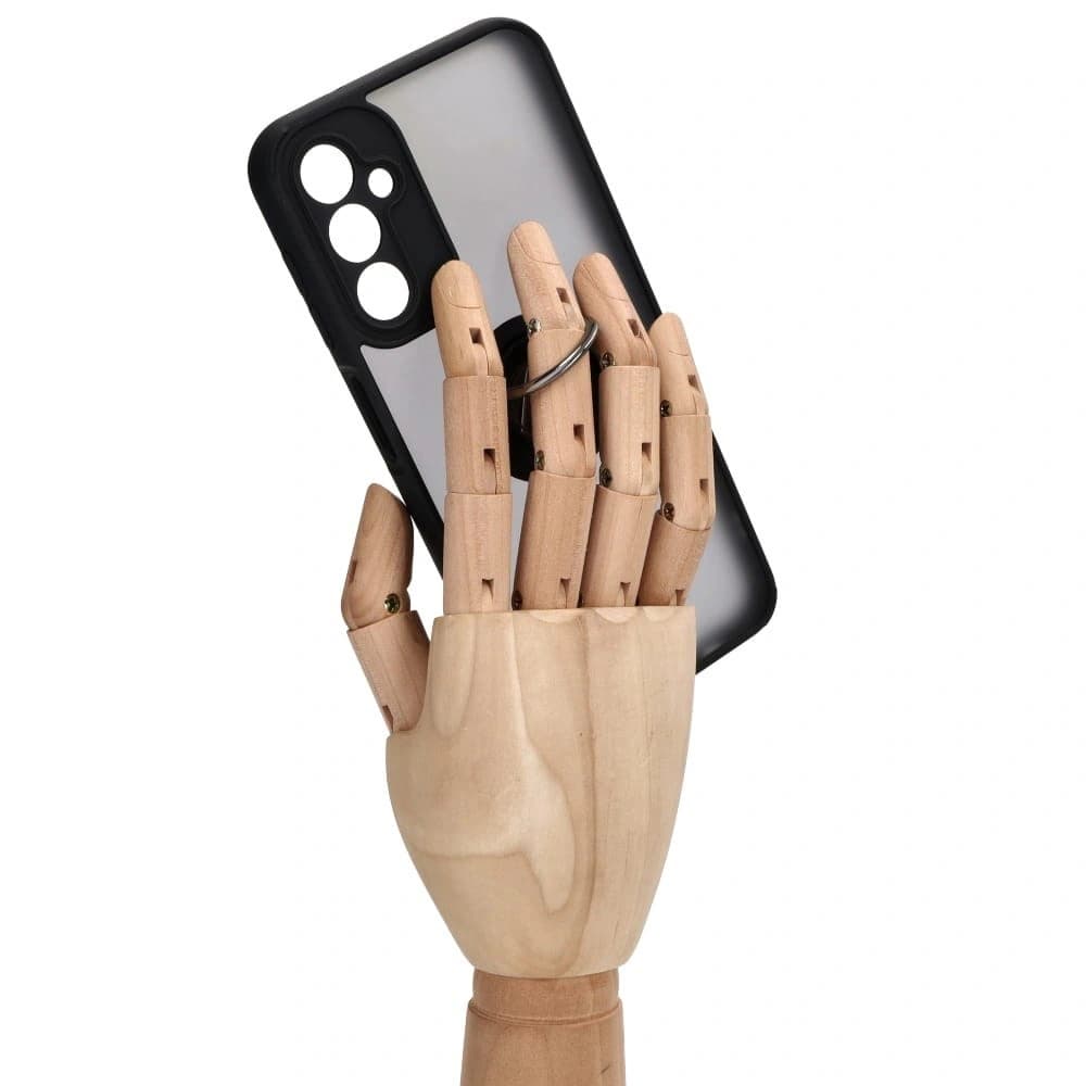 Bizon Case Hybrid Ring Samsung Galaxy A14 4G / 5G fumuriu cu un cadru negru - 8