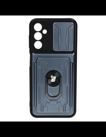 Bizon Case Camshield Card Slot Ring Samsung Galaxy A14 4G/5G gri