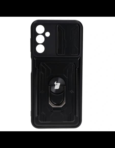 Bizon Case Camshield Card Slot Ring Samsung Galaxy A14 4G/5G negru