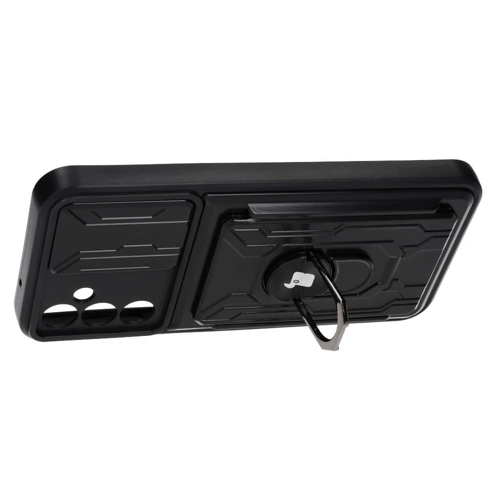 Bizon Case Camshield Card Slot Ring Samsung Galaxy A14 4G/5G negru - 4