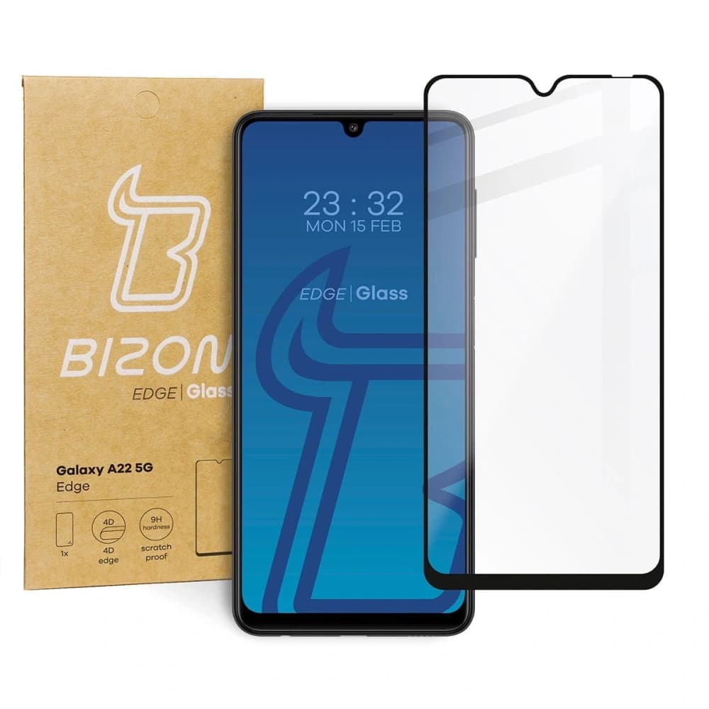 Bizon Glass Edge Samsung Galaxy A22 5G negru
