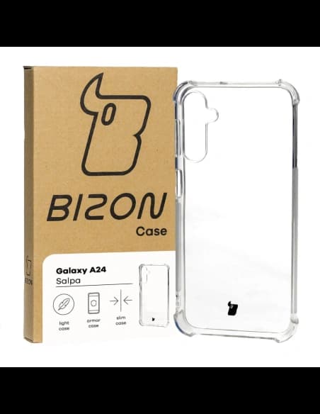 Elastické pouzdro Bizon Case Salpa pro Samsung Galaxy A24 4G průhledné