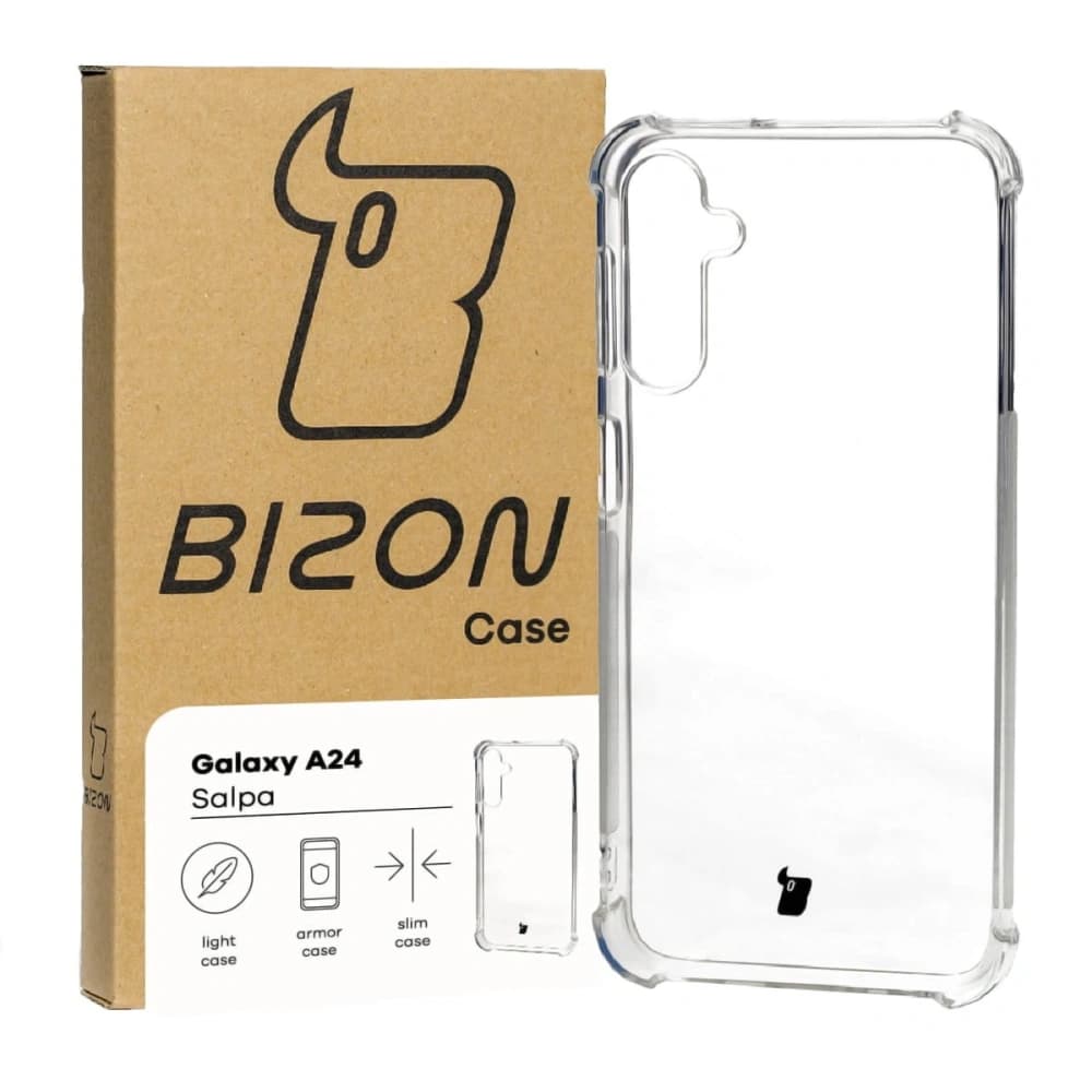 Elastické pouzdro Bizon Case Salpa pro Samsung Galaxy A24 4G průhledné
