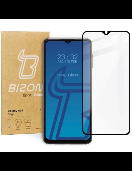 Tvrzené sklo Bizon Glass Edge pro Samsung Galaxy A24 4G černé