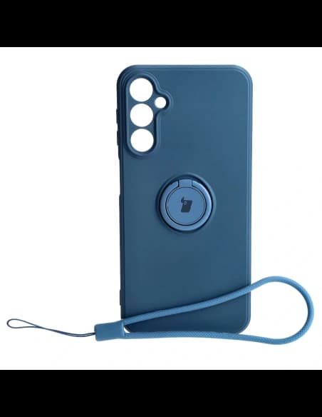 Etui Bizon Case Silicone Ring Sq do Samsung Galaxy A24 modré