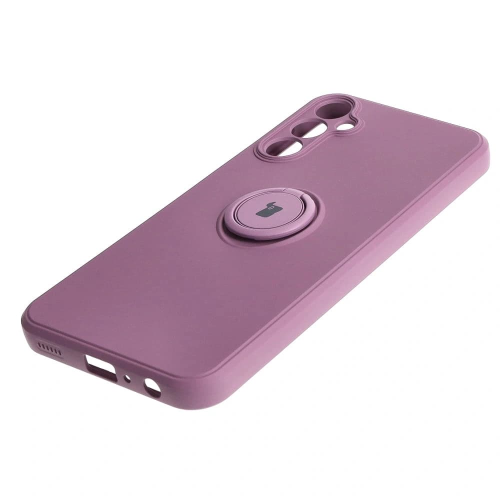Etui Bizon Case Silicone Ring Sq do Samsung Galaxy A24 tmavě fialové - 3