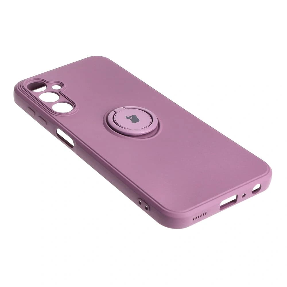 Etui Bizon Case Silicone Ring Sq do Samsung Galaxy A24 tmavě fialové - 4
