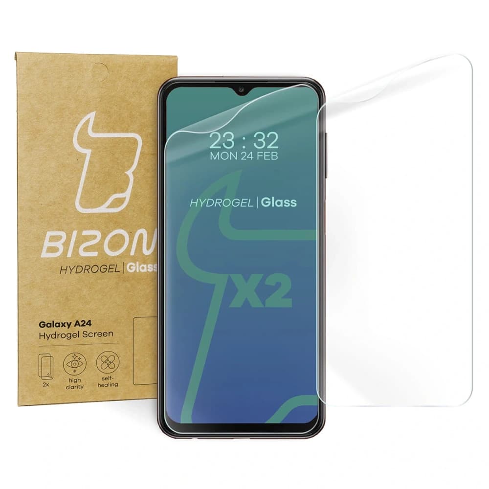 Folie hydrogelová na obrazovku Bizon Glass Hydrogel pro Samsung Galaxy A24 4G [2 PACK] - 1