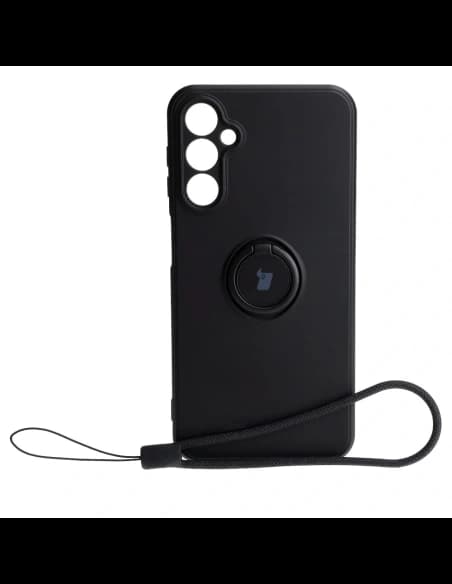 Etui Bizon Case Silicone Ring Sq do Samsung Galaxy A24 černé