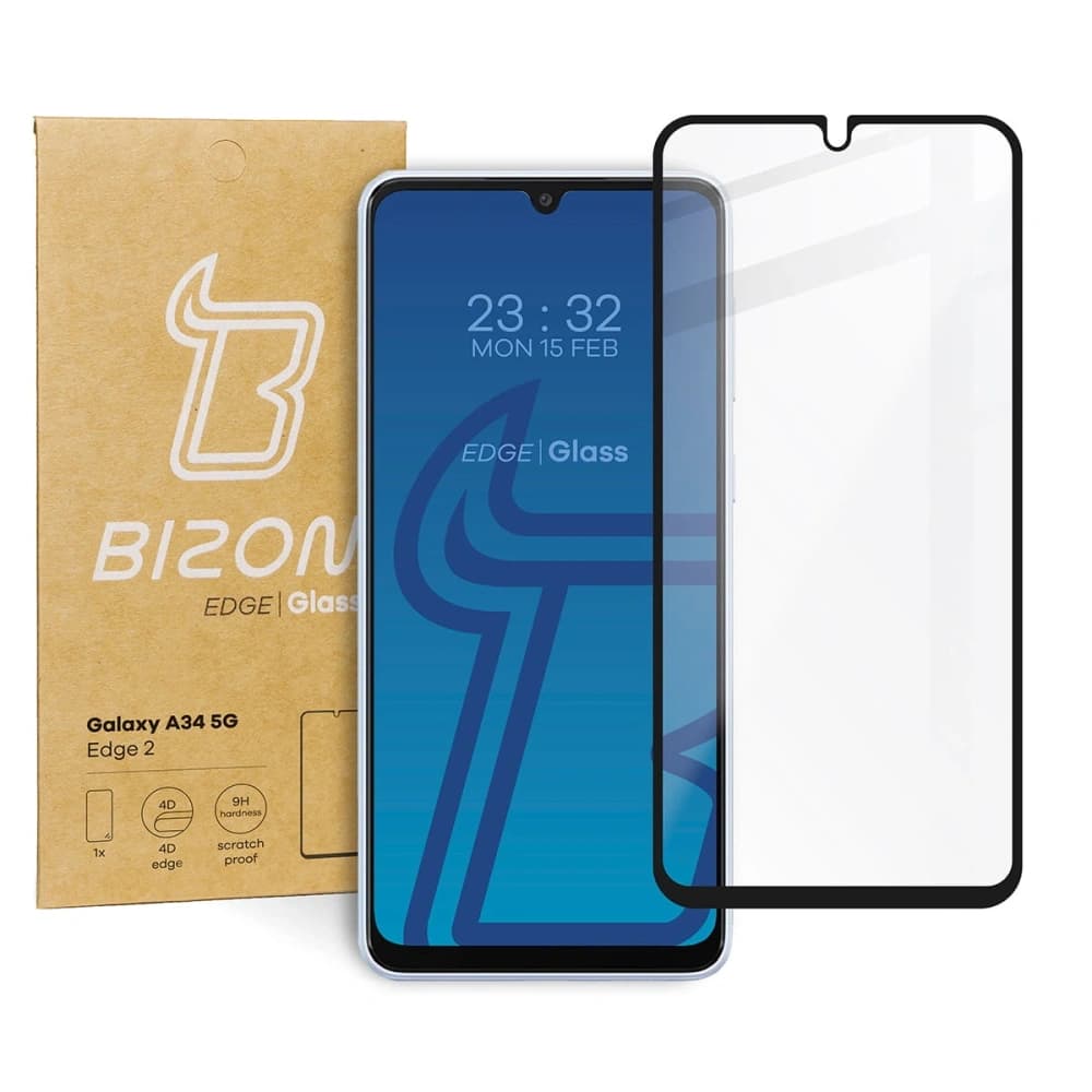 Bizon Glass Edge 2 Samsung Galaxy A34 5G negru - 1