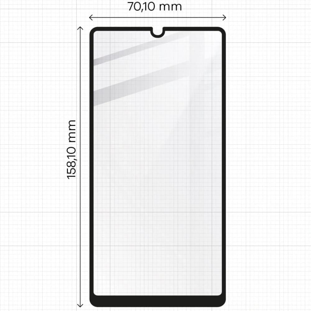 Szkło hartowane Bizon Glass Edge - 2 sztuki + ochrona na obiektyw,  Galaxy A42 5G, czarne - 2