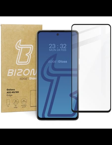 Bizon Glass Edge Samsung Galaxy A52s 5G A52 4G/5G fekete