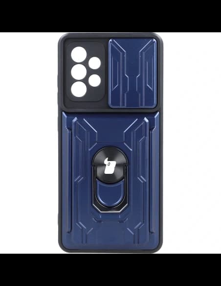 Bizon Case Camshield Card Slot Ring Samsung Galaxy A52s 5G A52 4G/5G navy blue