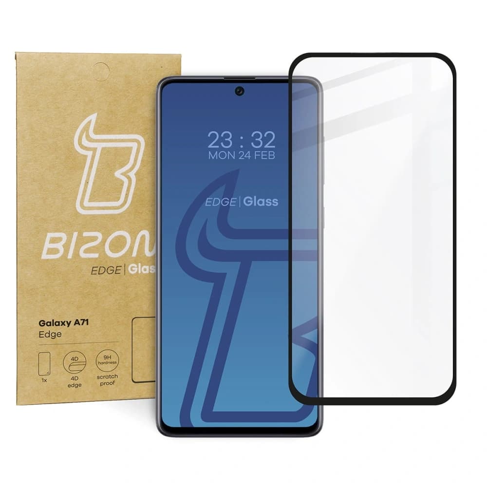 Bizon Glass Edge Samsung Galaxy A71 fekete - 1