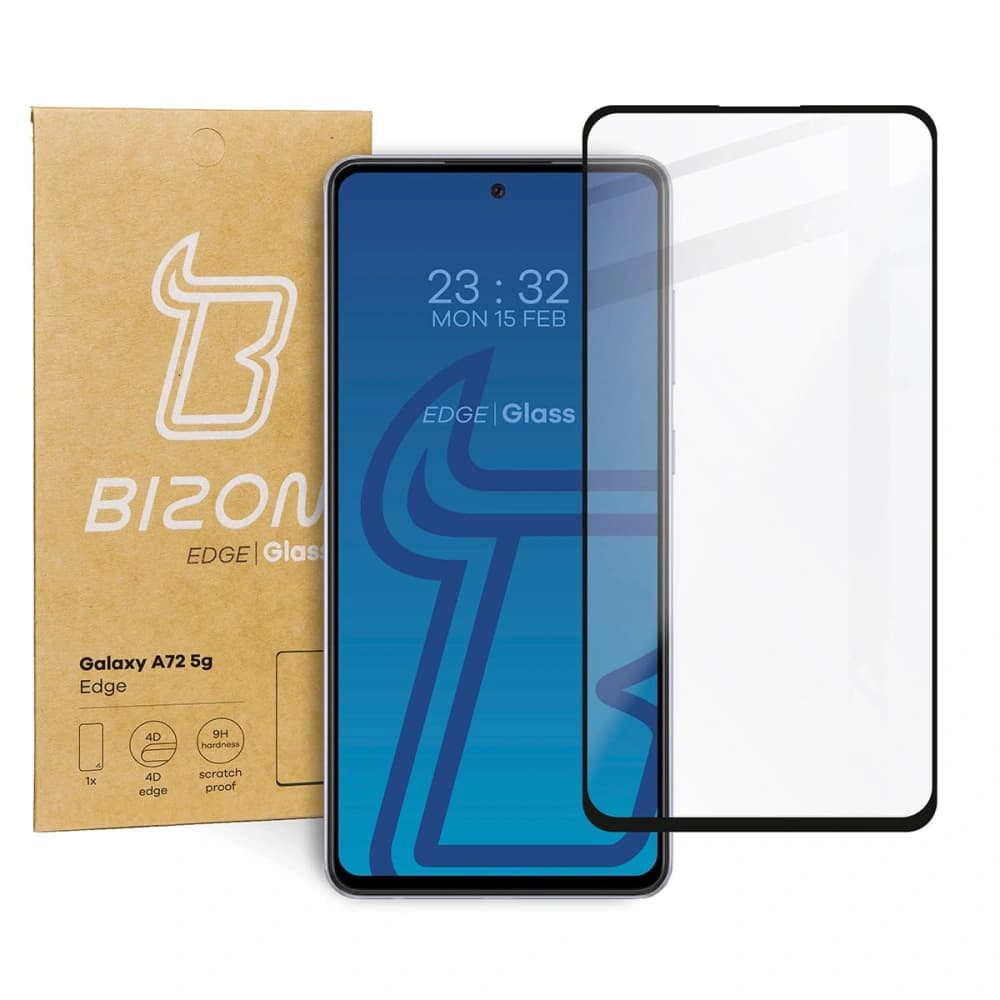 Bizon Glass Edge Samsung Galaxy A72 5G fekete - 1