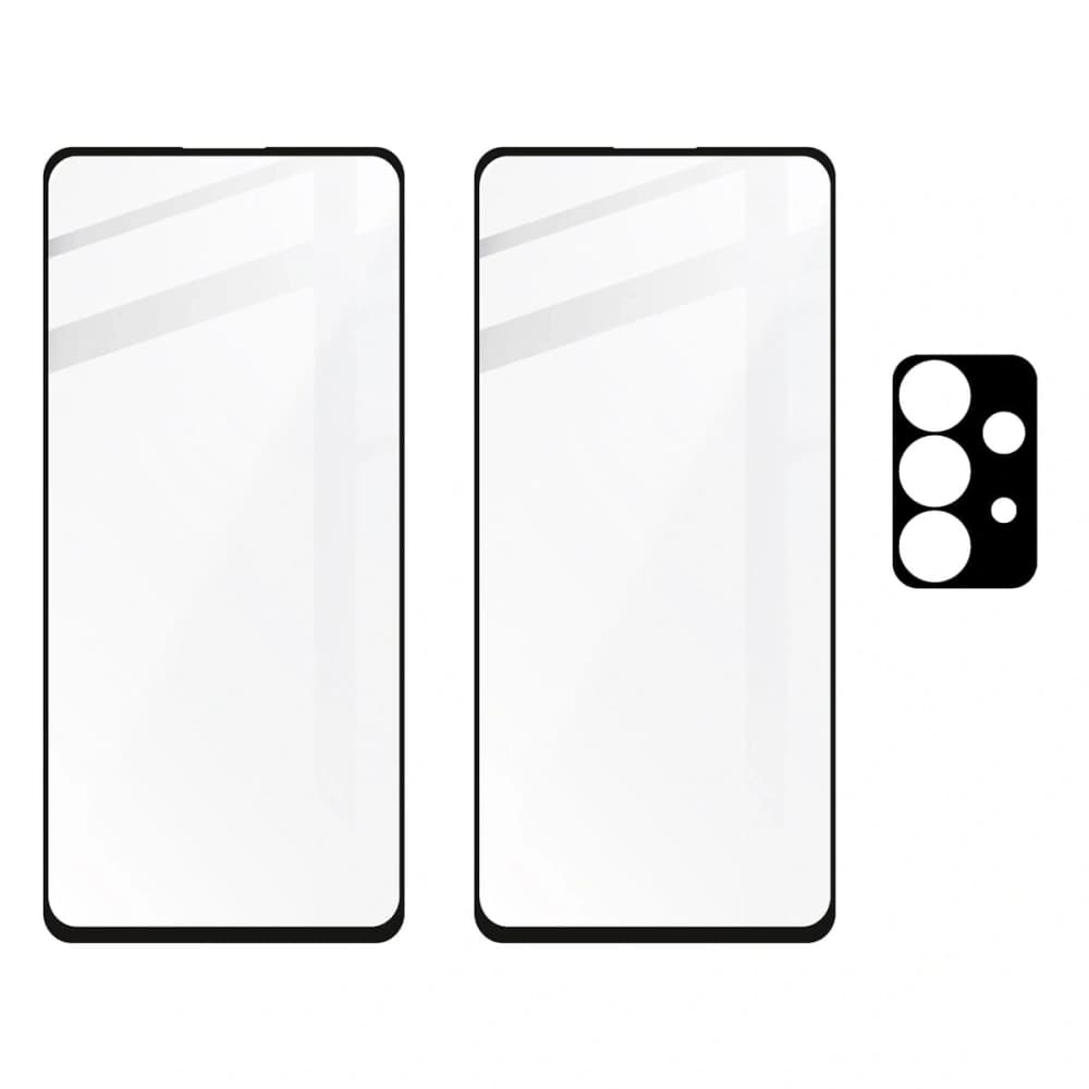 Bizon Glass Edge 2x edzett üveg + lencsevédő Samsung Galaxy A72 5G fekete - 5