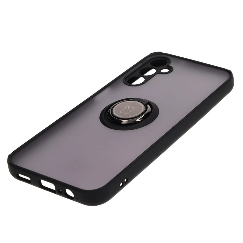 Bizon Case Hybrid Ring Samsung Galaxy M14 5G fumuriu cu un cadru negru - 3
