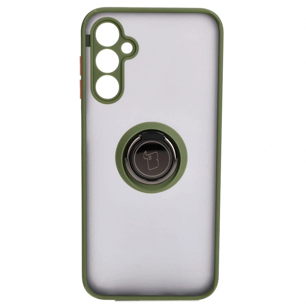 Bizon Case Hybrid Ring Samsung Galaxy M14 5G fumuriu cu un cadru verde - 2