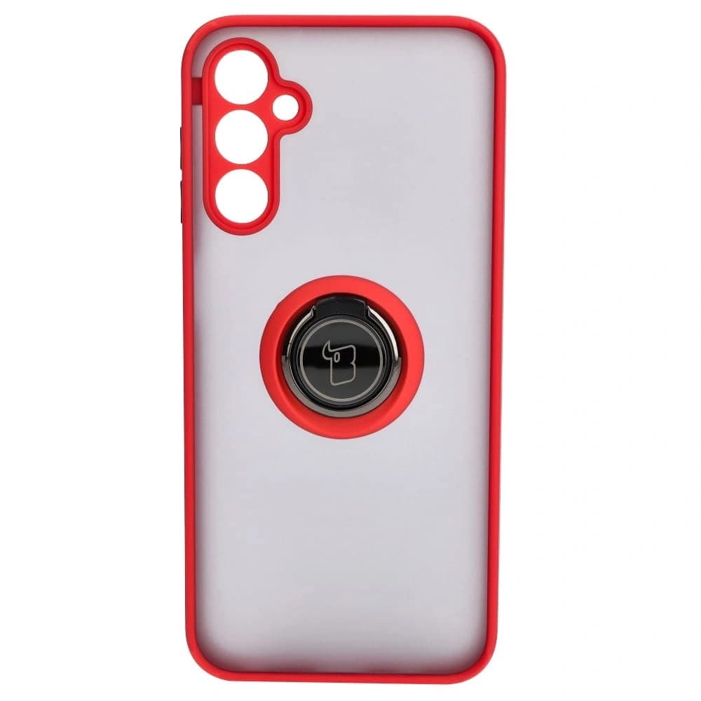 Bizon Case Hybrid Ring Samsung Galaxy M14 5G fumuriu cu un cadru roșu - 2