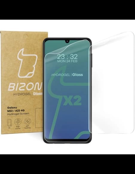 Bizon Glass Hydrogel Samsung Galaxy M22 / A22 4G [2 PACK]