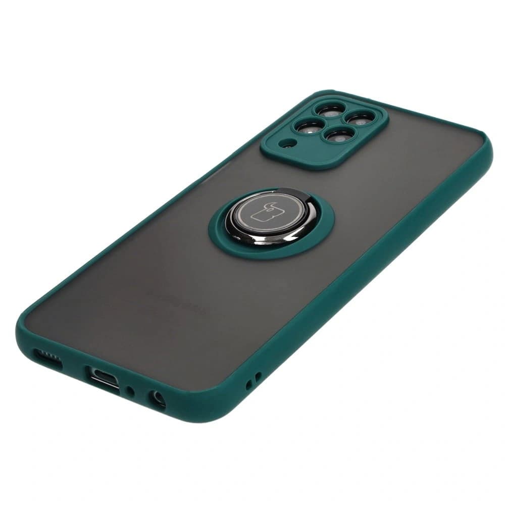 Bizon Case Hybrid Gyűrű Samsung Galaxy M33 5G füstös sötétzöld kerettel - 3
