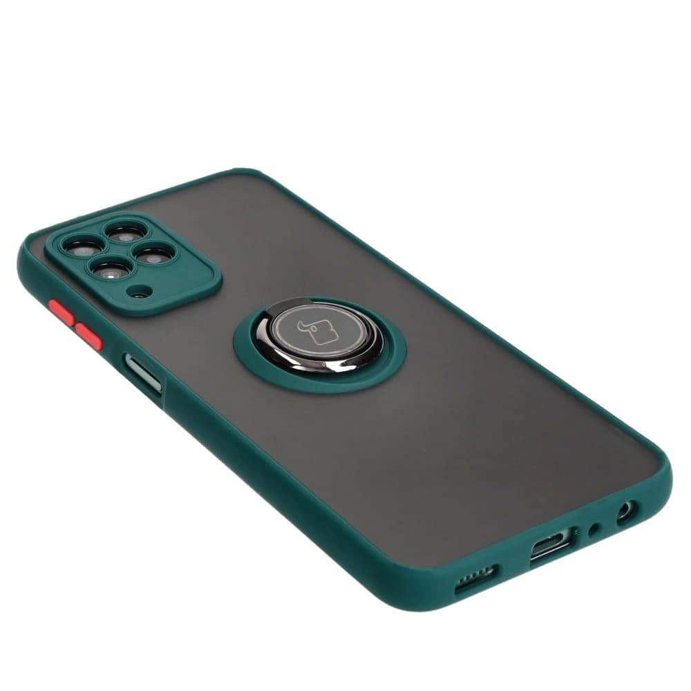 Bizon Case Hybrid Gyűrű Samsung Galaxy M33 5G füstös sötétzöld kerettel - 4