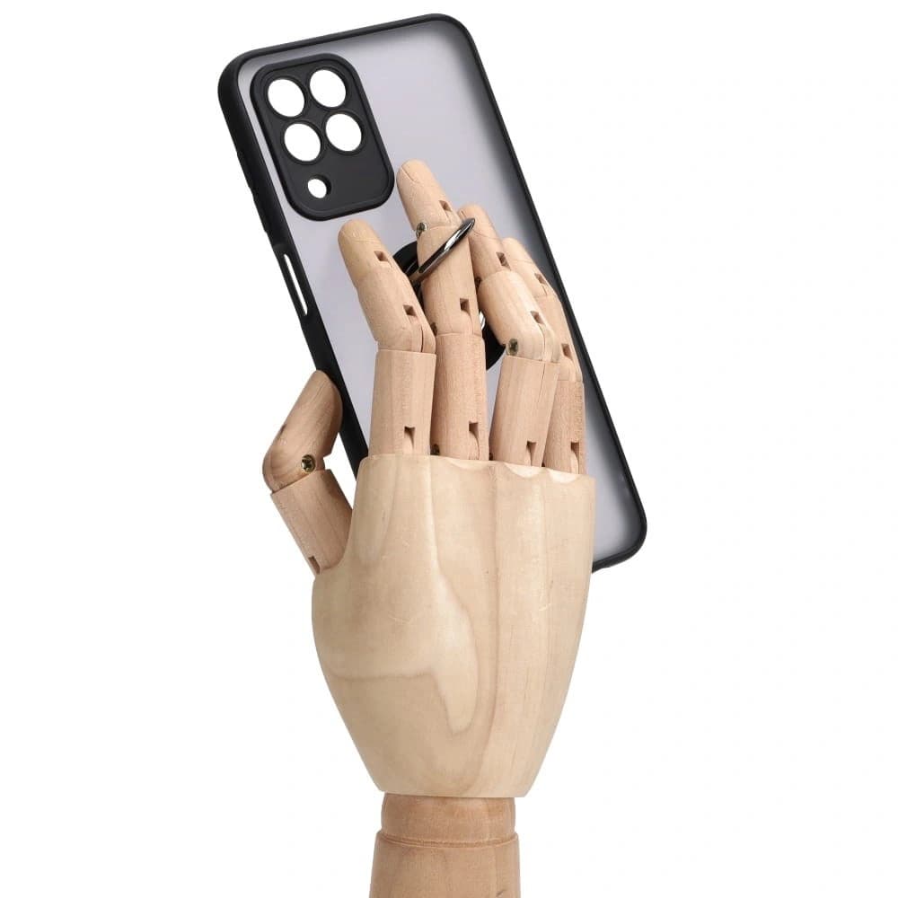 Etui z uchwytem na palec Bizon Case Hybrid Ring do Samsung Galaxy M33 5G kouřové s černým rámem - 8