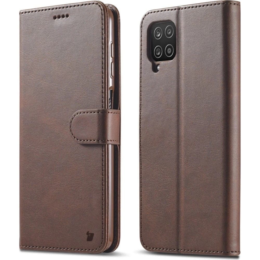 Bizon Case Wallet Samsung Galaxy M53 5G culoare maro închis