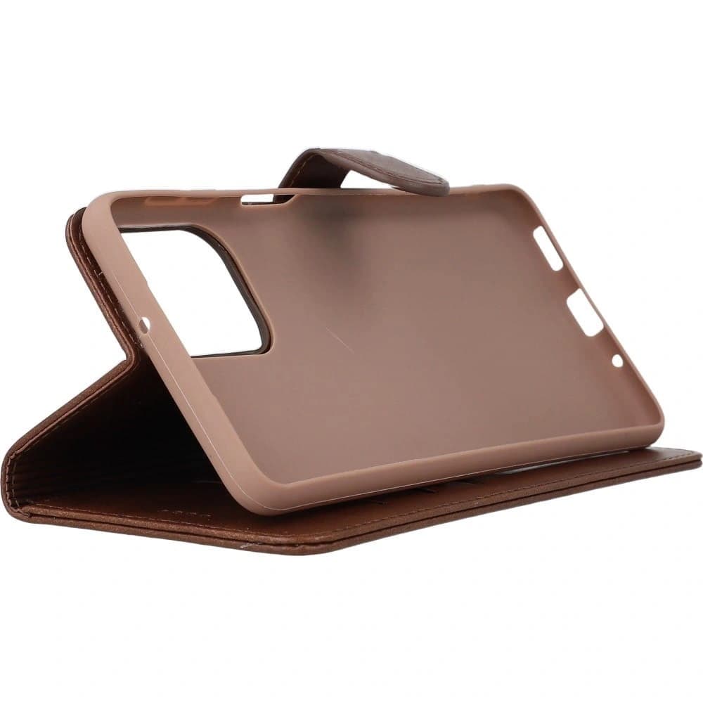 Bizon Case Wallet Samsung Galaxy M53 5G culoare maro închis - 3