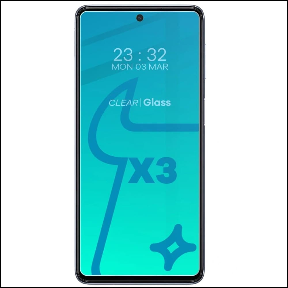 BIZON Clear 2 Pack 3x Bildschirmglas + Kameraglas Samsung Galaxy M54 5G - 3